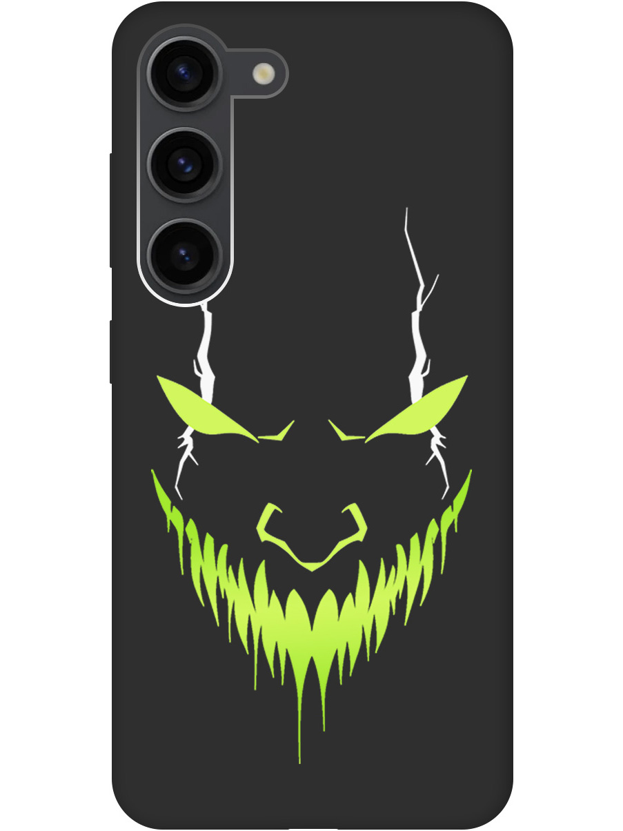 

Силиконовый чехол на Samsung Galaxy S23 с принтом "Evil Face" матовый черный, Черный;белый;зеленый, 767959551