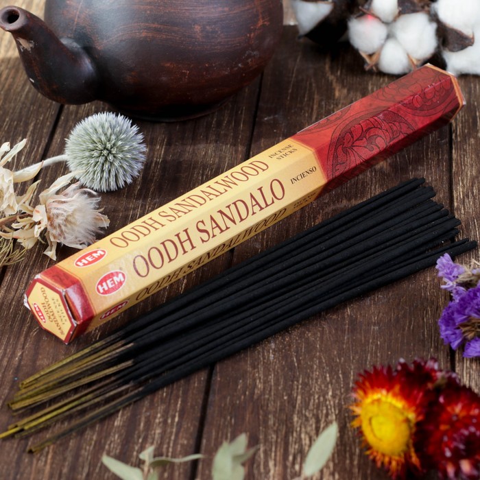

Благовония HEM "Oodh Sandalwood. Сандаловое Дерево", 20 палочек в упаковке, шестигранник, HEM