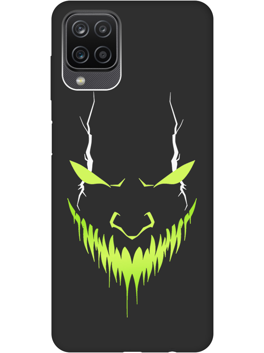 

Силиконовый чехол на Samsung Galaxy A12 / M12 с принтом "Evil Face" матовый черный, Черный;белый;зеленый, 723602851