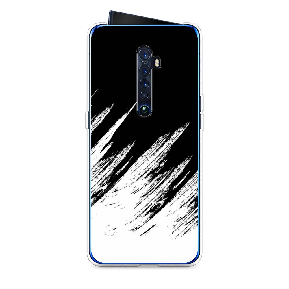 

Чехол Awog на Oppo Reno 2 "Черно белые брызги", Разноцветный, 253550-3