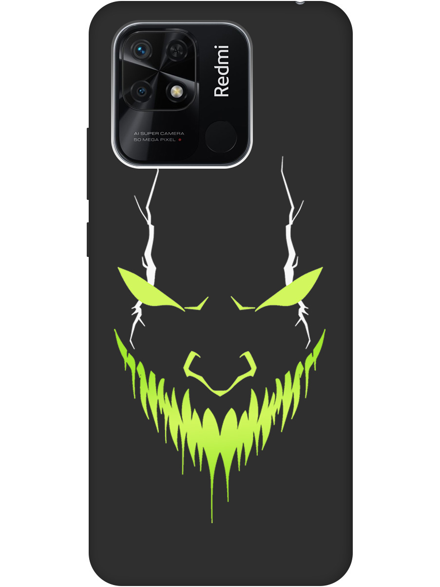 

Силиконовый чехол на Xiaomi Redmi 10C с принтом "Evil Face" матовый черный, Черный;белый;зеленый, 736538751