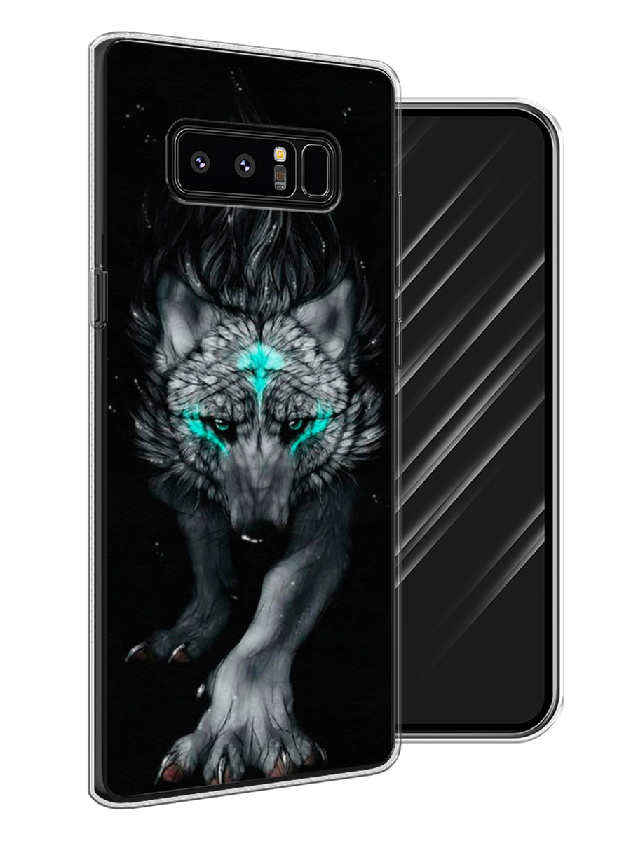 

Чехол Awog на Samsung Galaxy Note 8 "Волшебный волк", Черный;серый, 25250-2