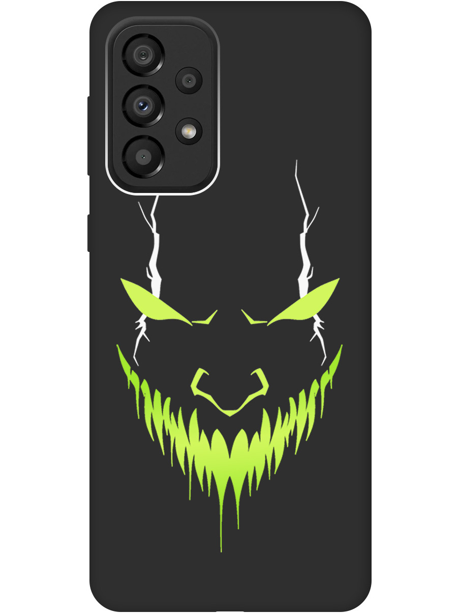 

Силиконовый чехол на Samsung Galaxy A33 5G с принтом "Evil Face" матовый черный, Черный;белый;зеленый, 740132951
