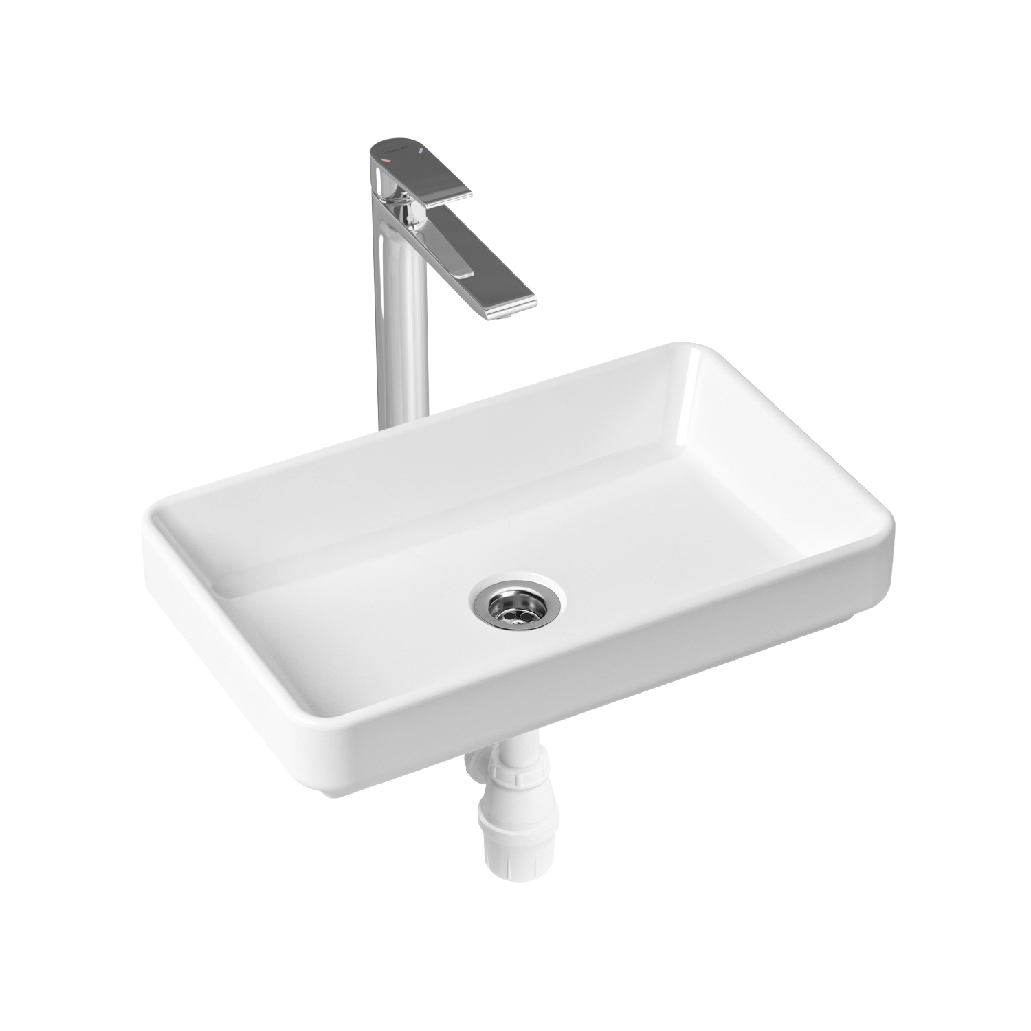 

Комплект 3 в 1 Lavinia Boho Bathroom Sink Slim 21510082, накладная раковина 55 см