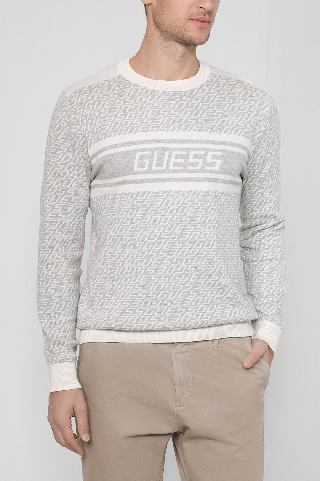 

Джемпер мужской Guess Jeans M2BR00 Z2PN0 бежевый M, M2BR00 Z2PN0