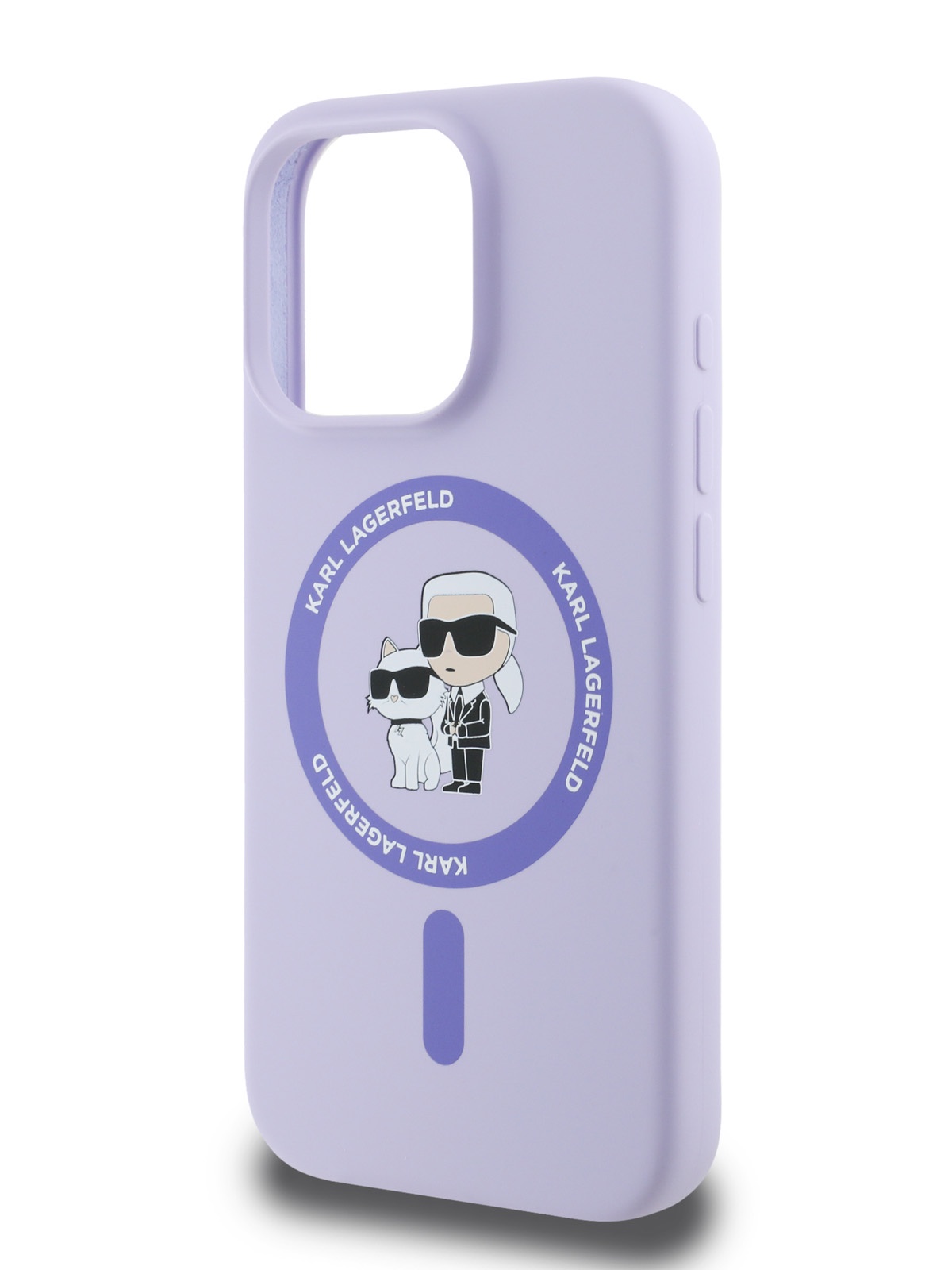 

Чехол Karl Lagerfeld для iPhone 16 Pro Liquid Silicone с функцией MagSafe, фиолетовый