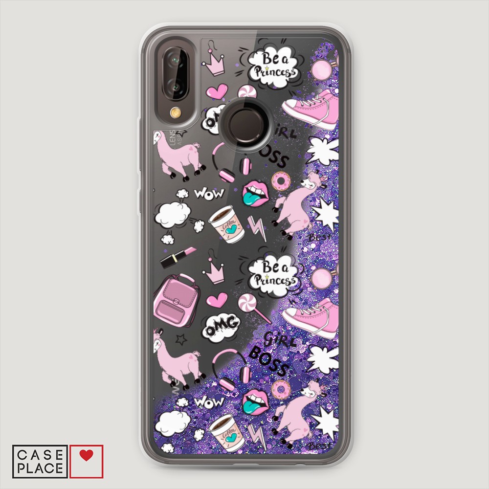 

Чехол Awog на Huawei P20 Lite/Nova 3e "Стильная лама", Разноцветный, 64492-1