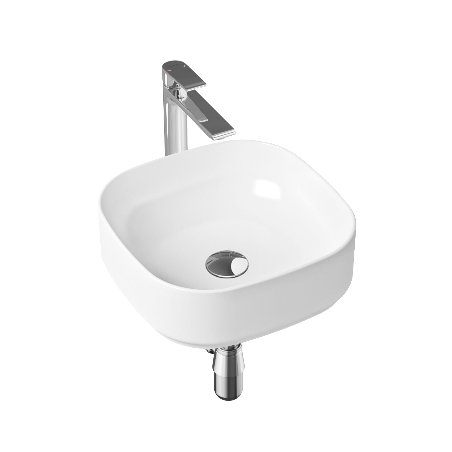 

Комплект 4 в 1 Lavinia Boho Bathroom Sink Slim 21510093, накладная раковина 40 см