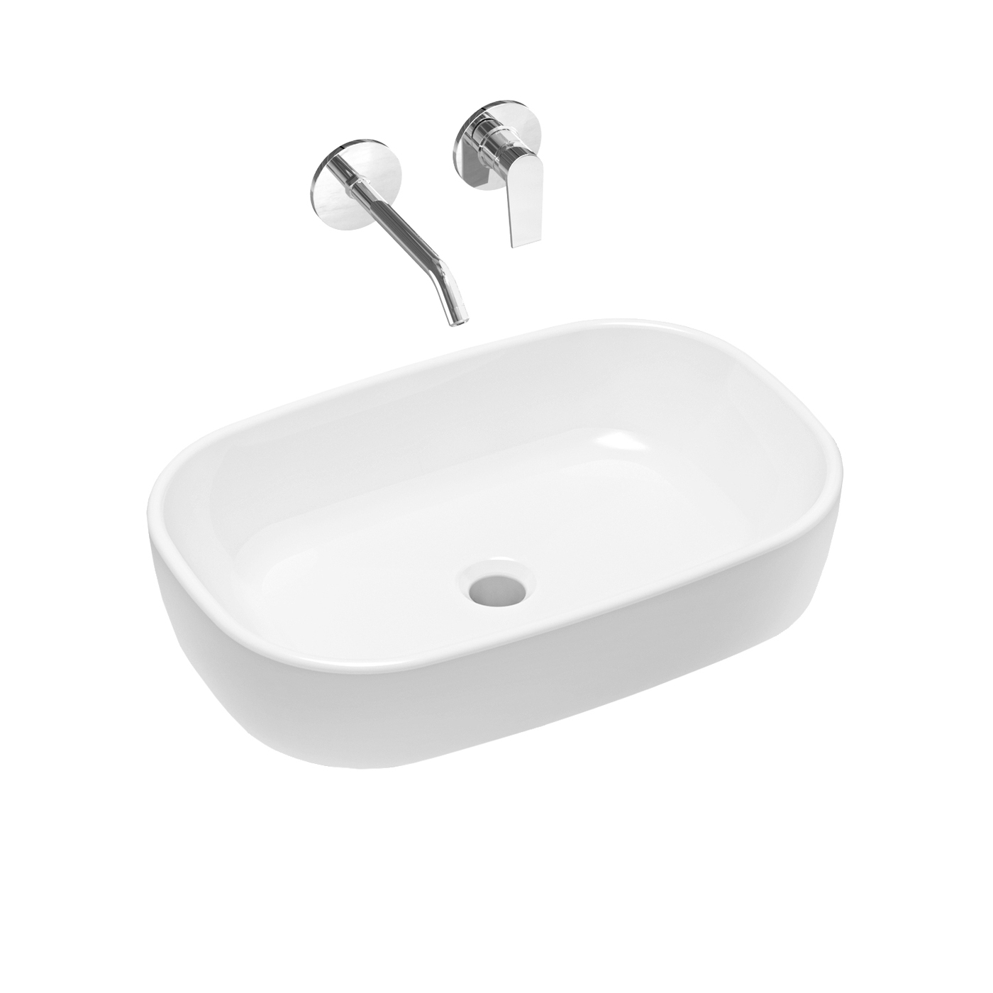 фото Комплект 2 в 1 lavinia boho bathroom sink 21510129, накладная раковина 54 см