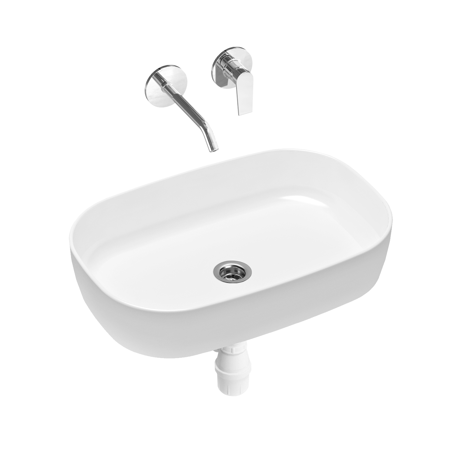 

Комплект 3 в 1 Lavinia Boho Bathroom Sink Slim 21510132, накладная раковина 54 см
