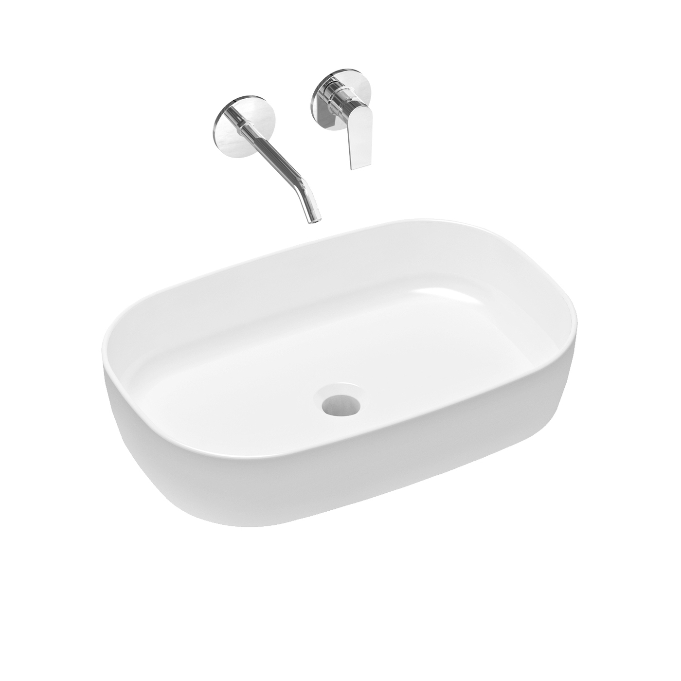 фото Комплект 2 в 1 lavinia boho bathroom sink slim 21510133, накладная раковина 54 см