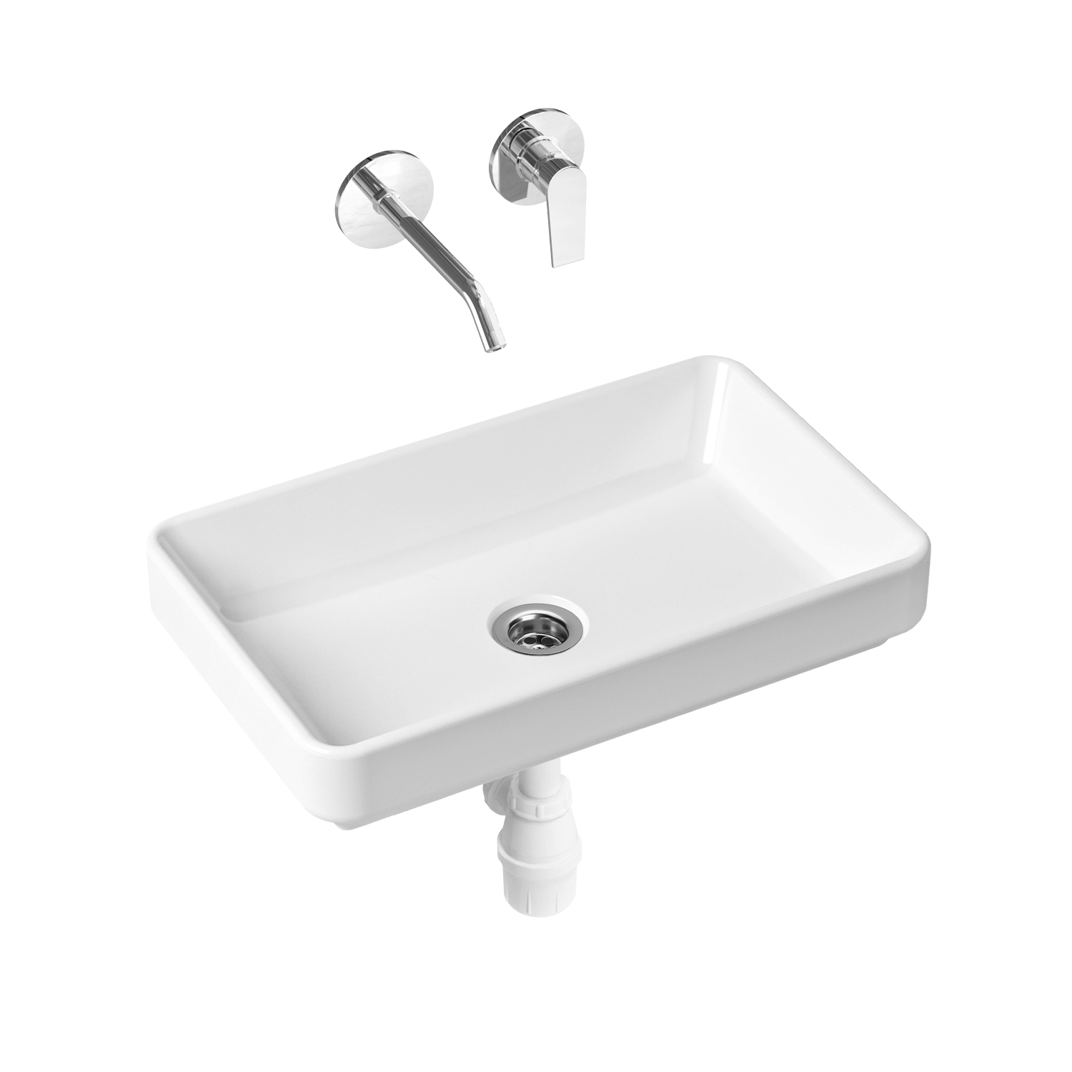 

Комплект 3 в 1 Lavinia Boho Bathroom Sink Slim 21510136, накладная раковина 55 см