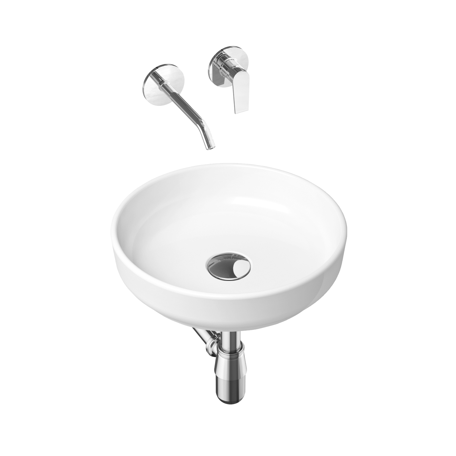 

Комплект 4 в 1 Lavinia Boho Bathroom Sink Slim 21510139, накладная раковина 40 см