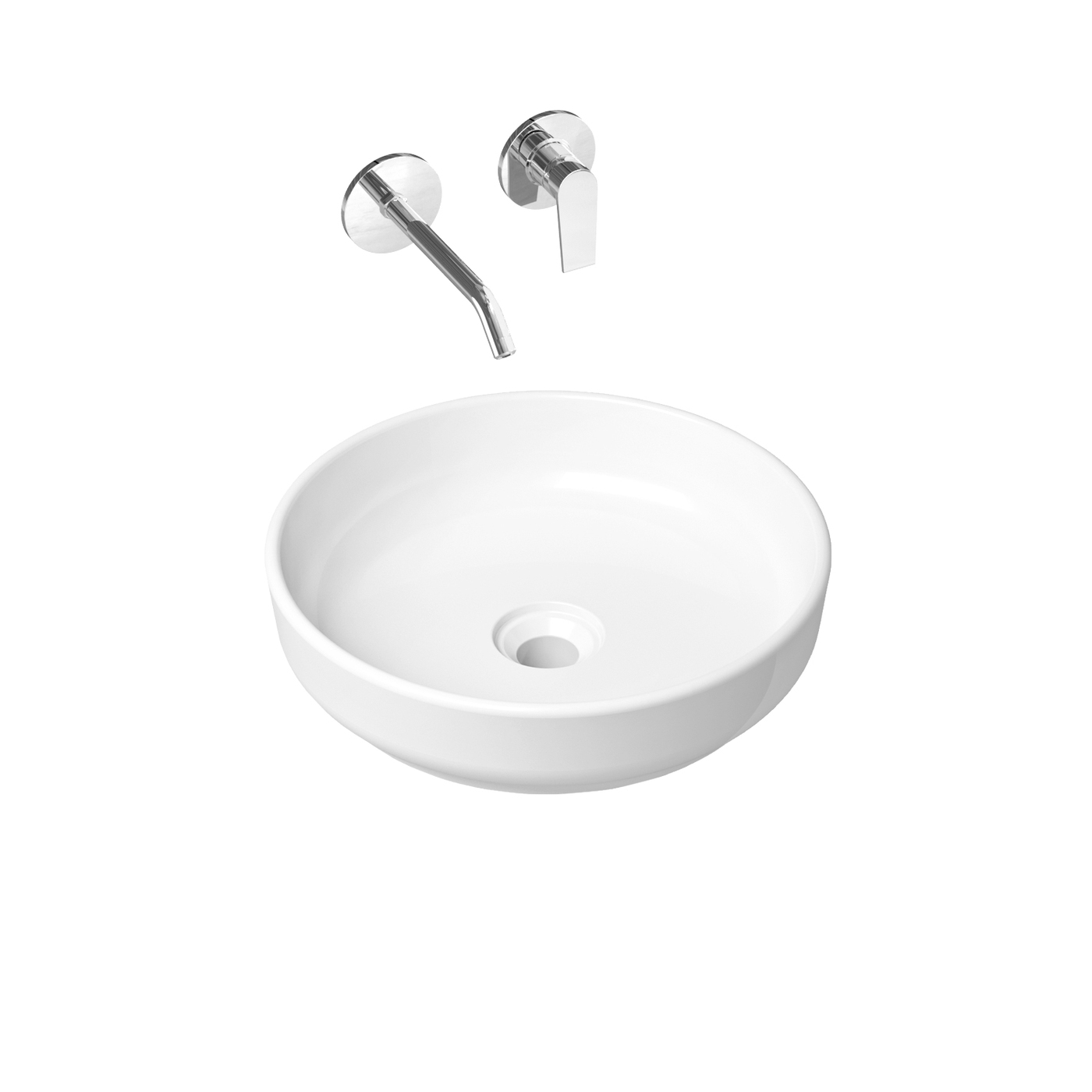 фото Комплект 2 в 1 lavinia boho bathroom sink slim 21510141, накладная раковина 40 см