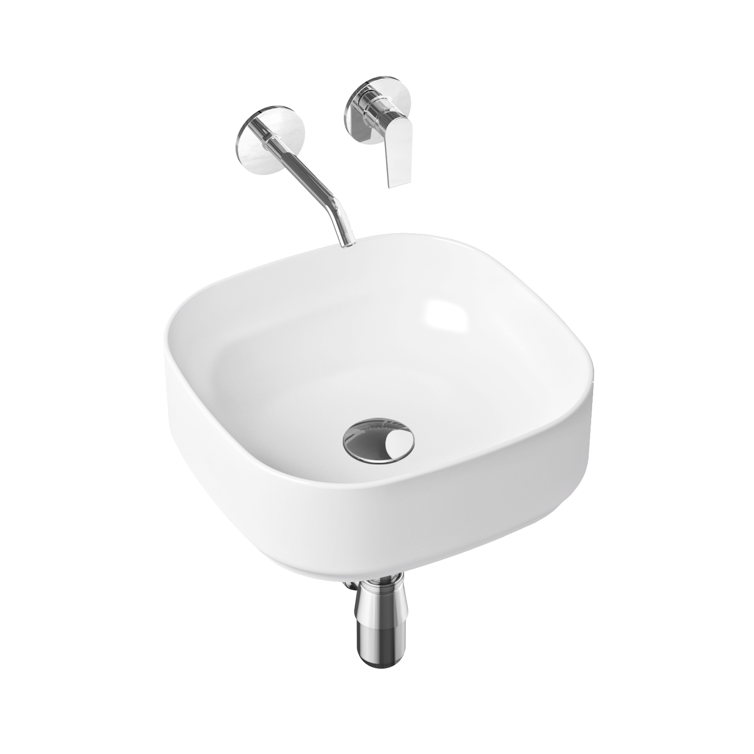 

Комплект 4 в 1 Lavinia Boho Bathroom Sink Slim 21510143, накладная раковина 40 см