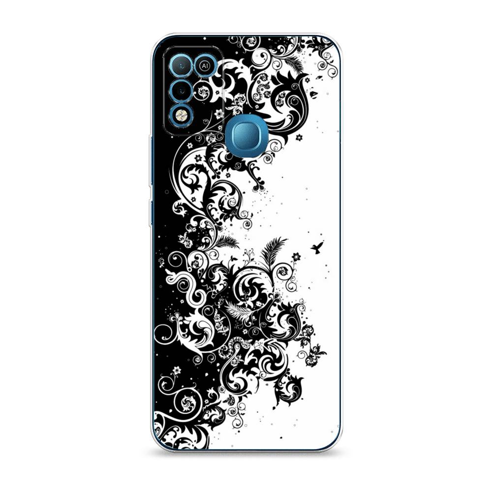 

Чехол на Infinix HOT 10 Play/HOT 11 Play "Черно белый узор", Белый;черный;серый, 3100650-3