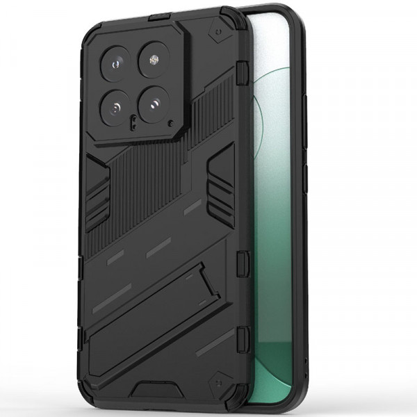 

Противоударный чехол Megatron для Xiaomi Mi 14 с защитой камеры, черный, Megatron