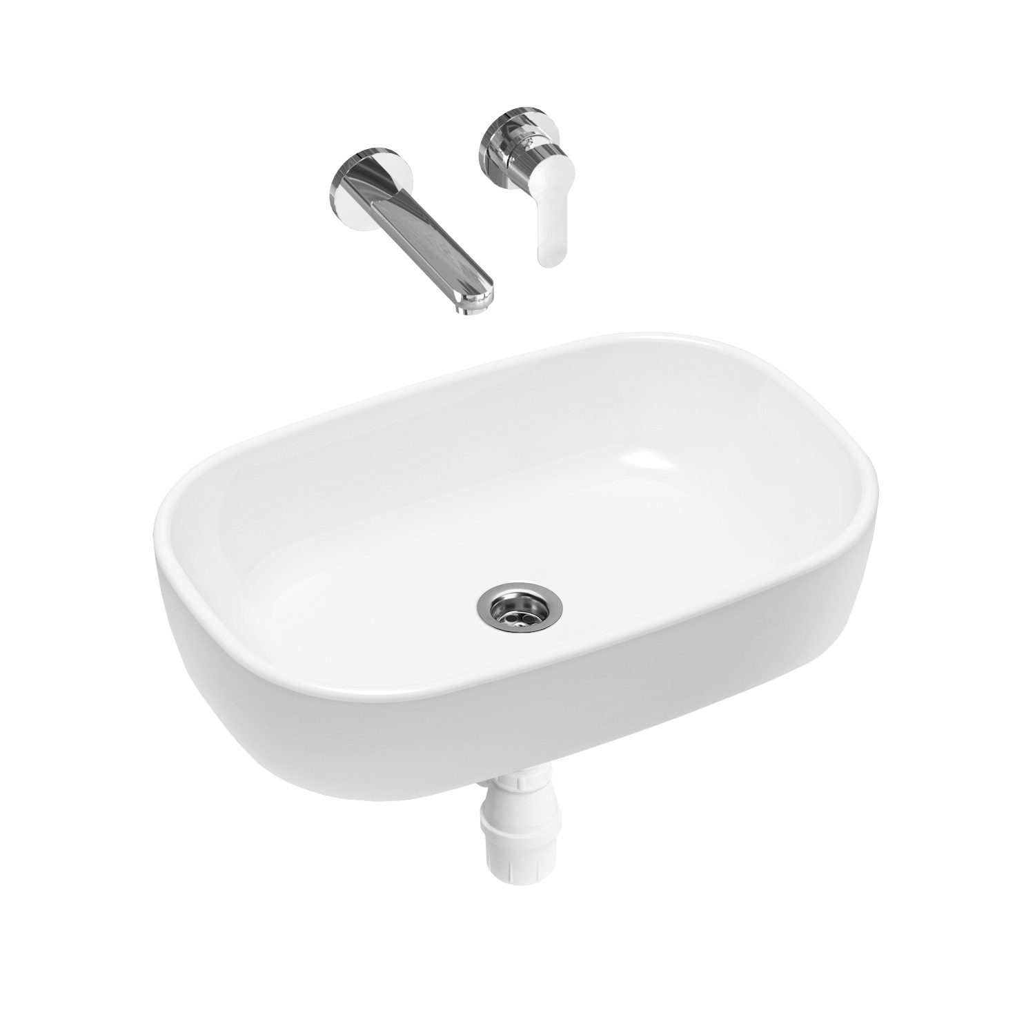 

Комплект 3 в 1 Lavinia Boho Bathroom Sink 21510168, накладная раковина 54 см