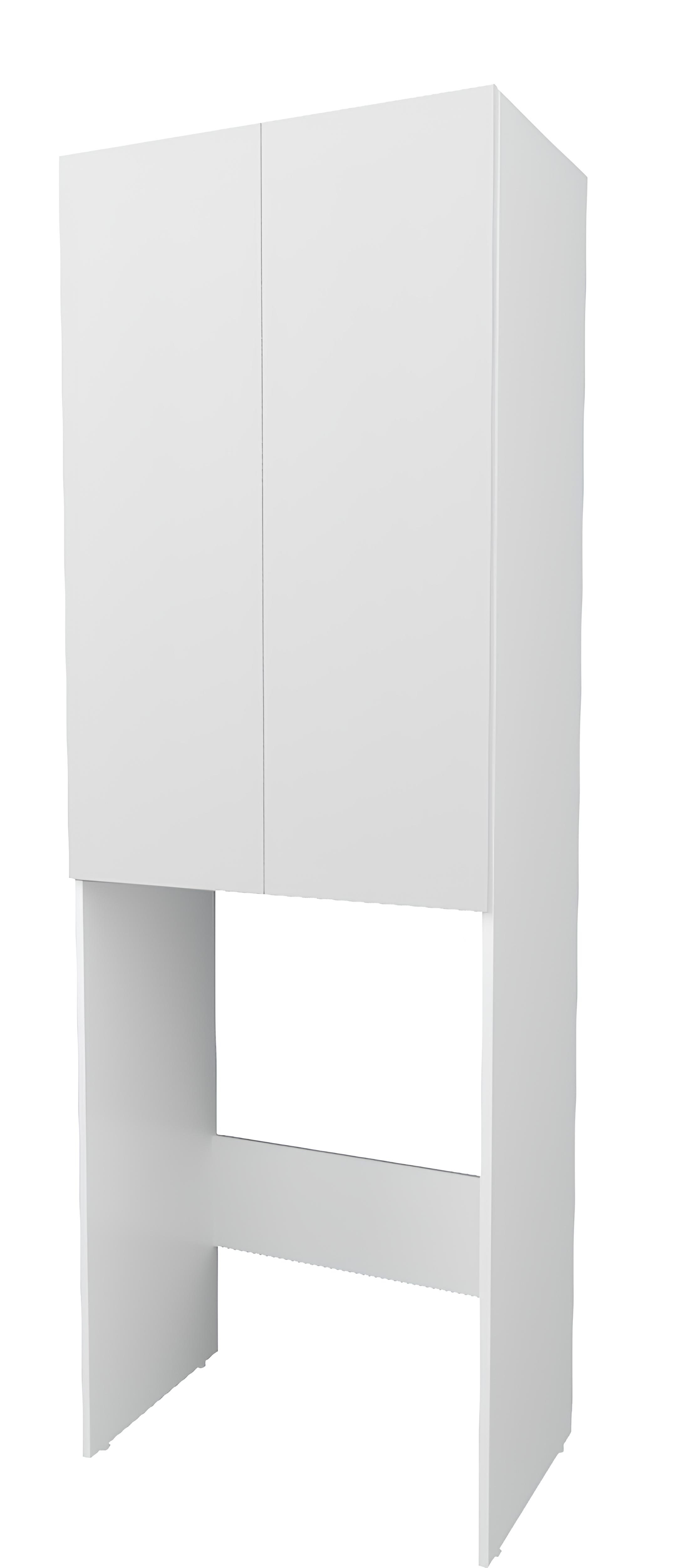 Шкаф напольный 1Marka Wall 2 дверцы цвет Белый глянец У79528