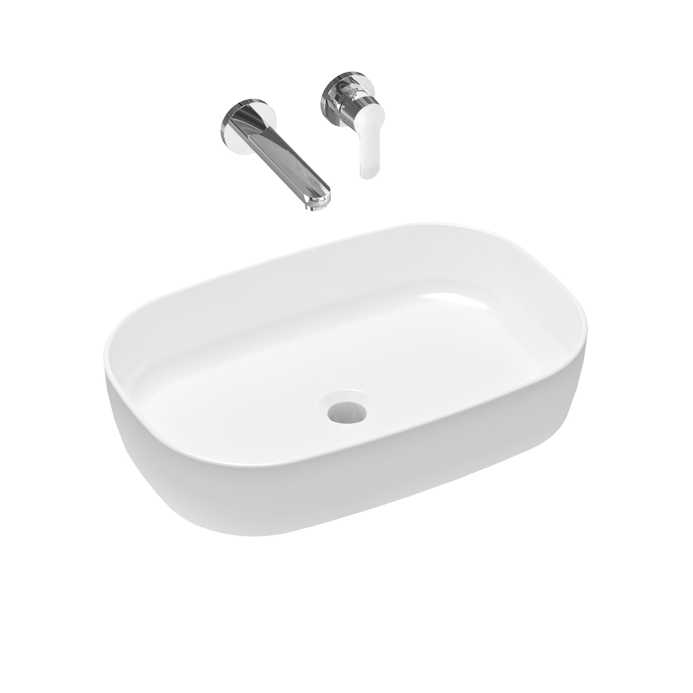 фото Комплект 2 в 1 lavinia boho bathroom sink slim 21510173, накладная раковина 54 см