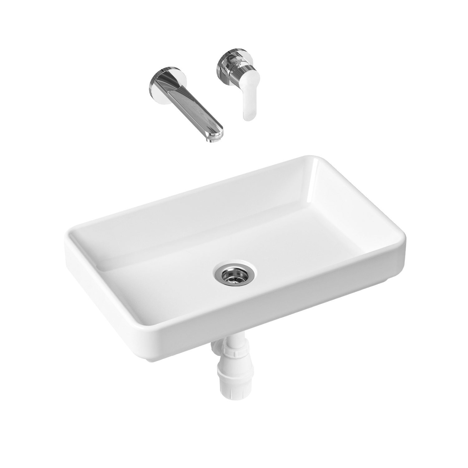 

Комплект 3 в 1 Lavinia Boho Bathroom Sink Slim 21510176, накладная раковина 55 см