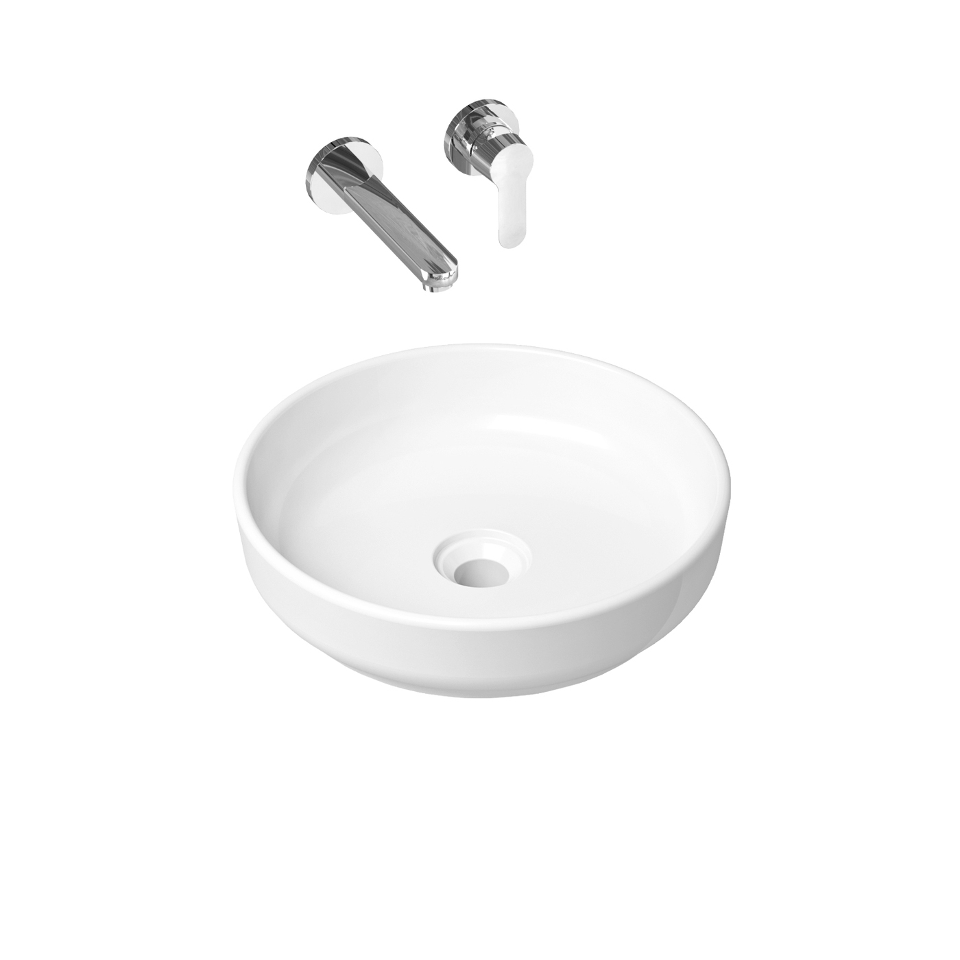 фото Комплект 2 в 1 lavinia boho bathroom sink slim 21510181, накладная раковина 40 см