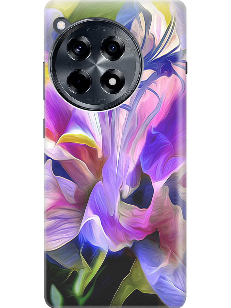 

Силиконовый чехол на OnePlus 12R с рисунком "Цветочная абстракция", Зеленый;синий;фиолетовый, 20012110