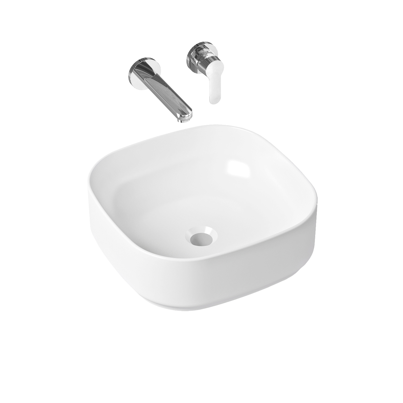 

Комплект 2 в 1 Lavinia Boho Bathroom Sink Slim 21510185, накладная раковина 40 см