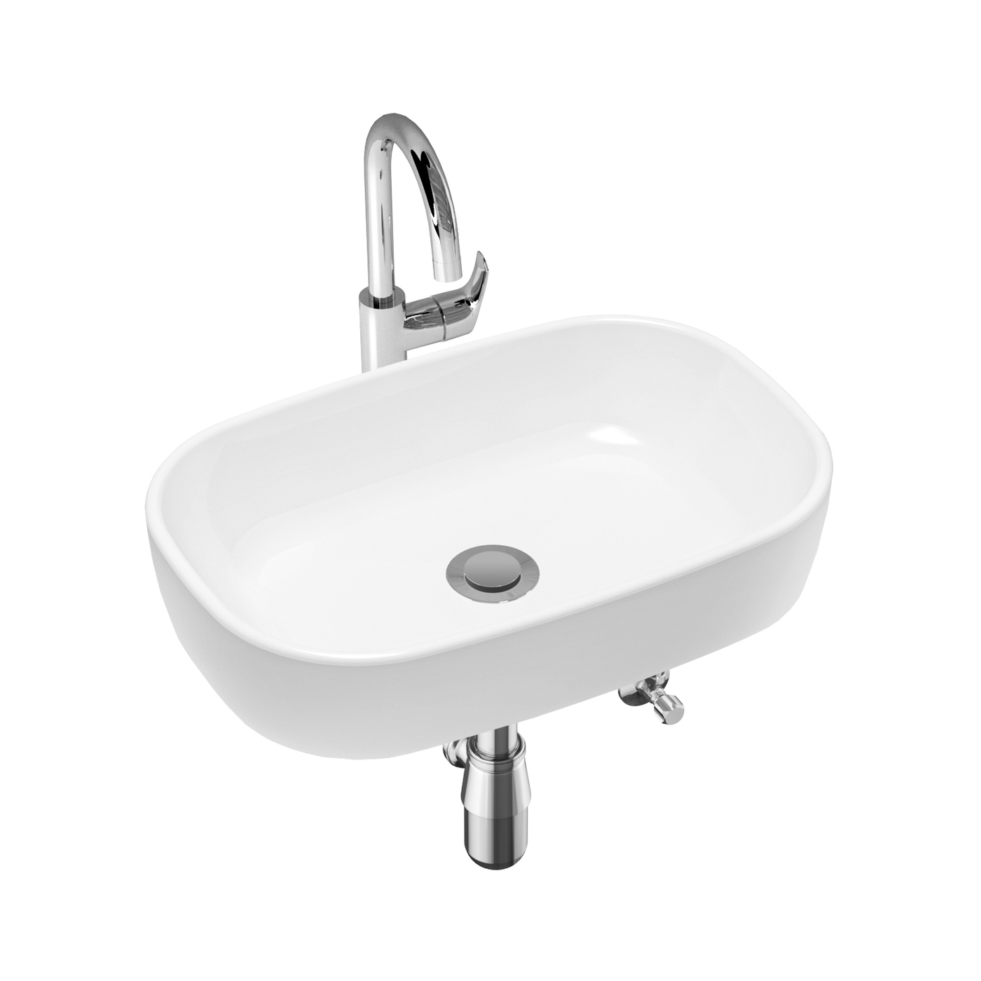 фото Комплект 4 в 1 lavinia boho bathroom sink 21510187, накладная раковина 54 см