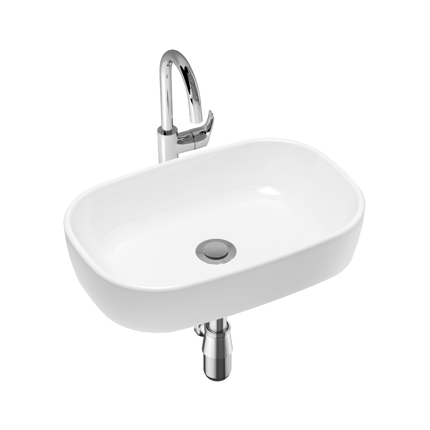 фото Комплект 3 в 1 lavinia boho bathroom sink 21510189, накладная раковина 54 см