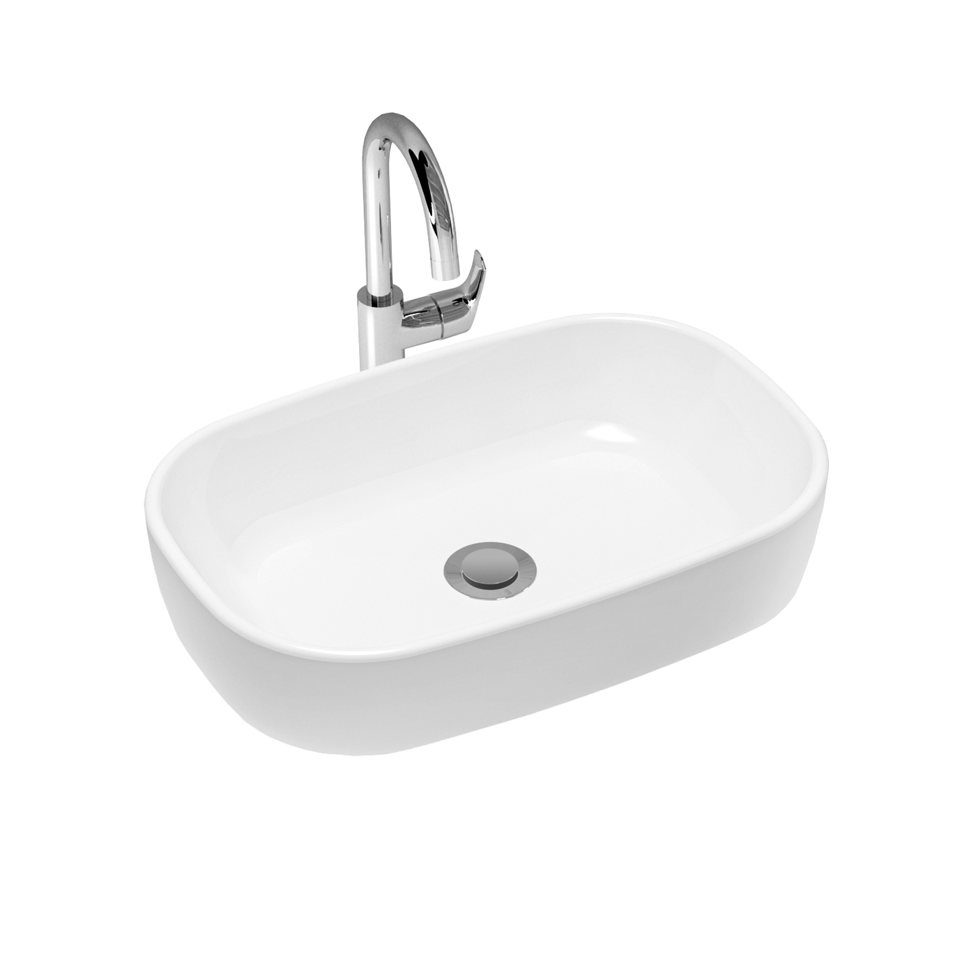 фото Комплект 2 в 1 lavinia boho bathroom sink 21510190, накладная раковина 54 см