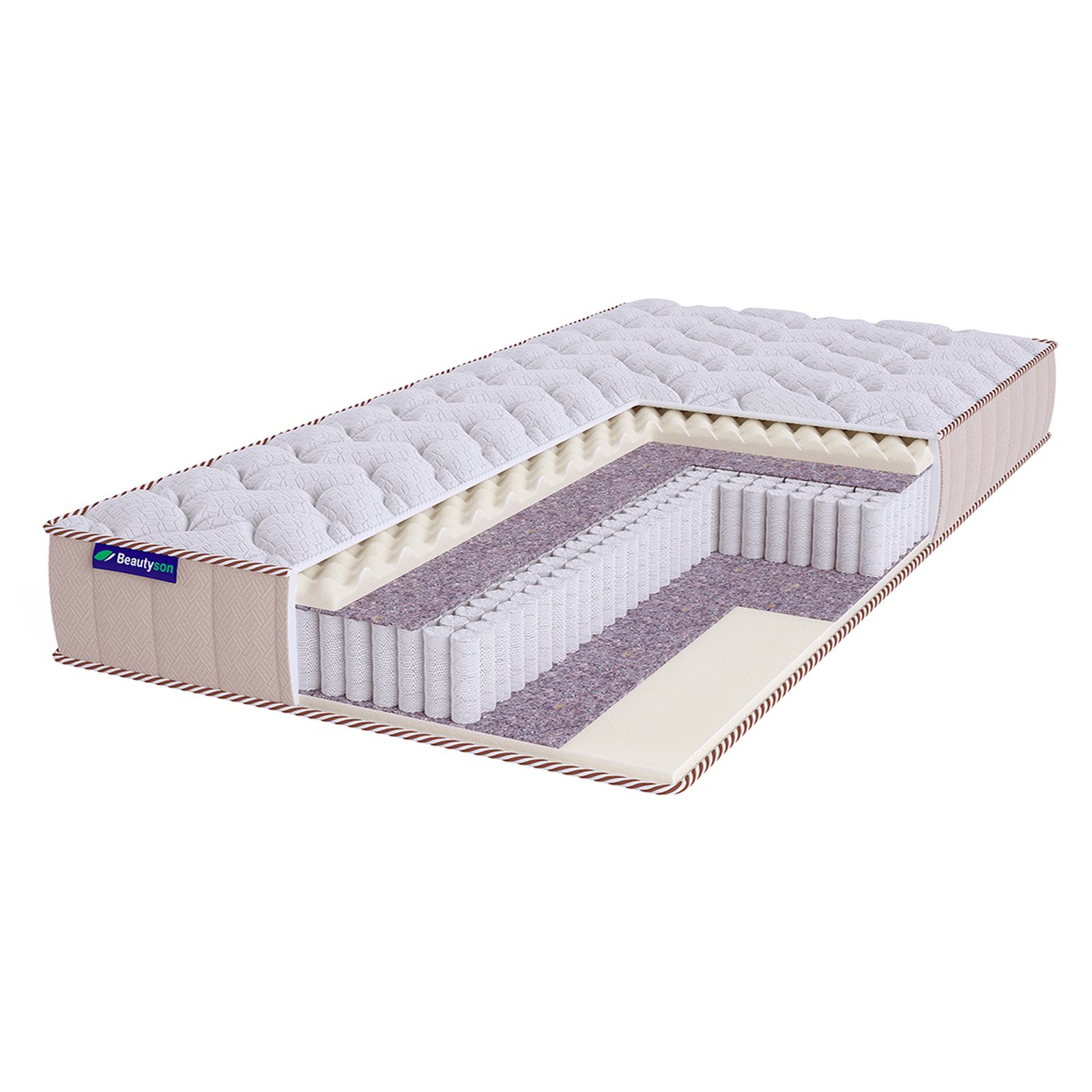 

Матрас Beautyson Roll Spring Soft Massage S1200 Lux, 195х125, 21 см, пружинный, Белый, Roll Spring Soft Massage S1200 Lux