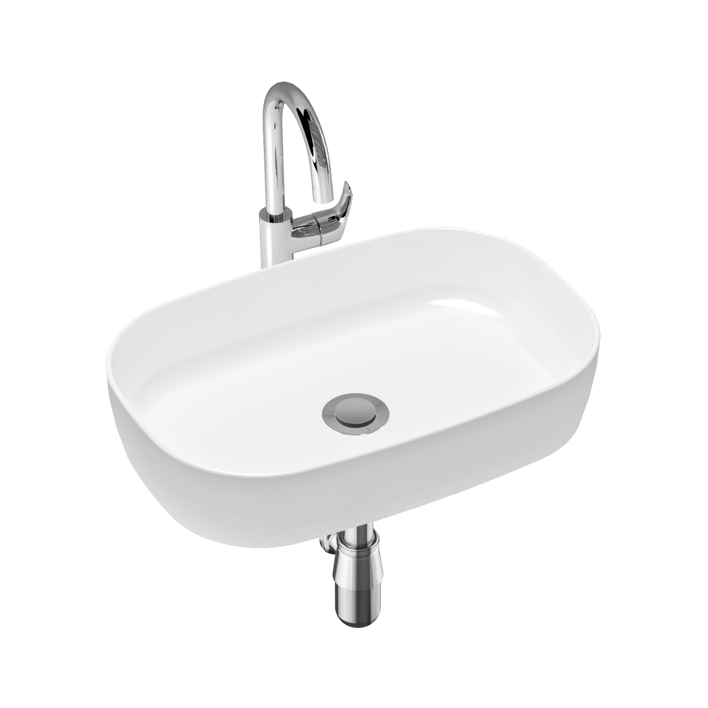 фото Комплект 3 в 1 lavinia boho bathroom sink slim 21510194, накладная раковина 54 см