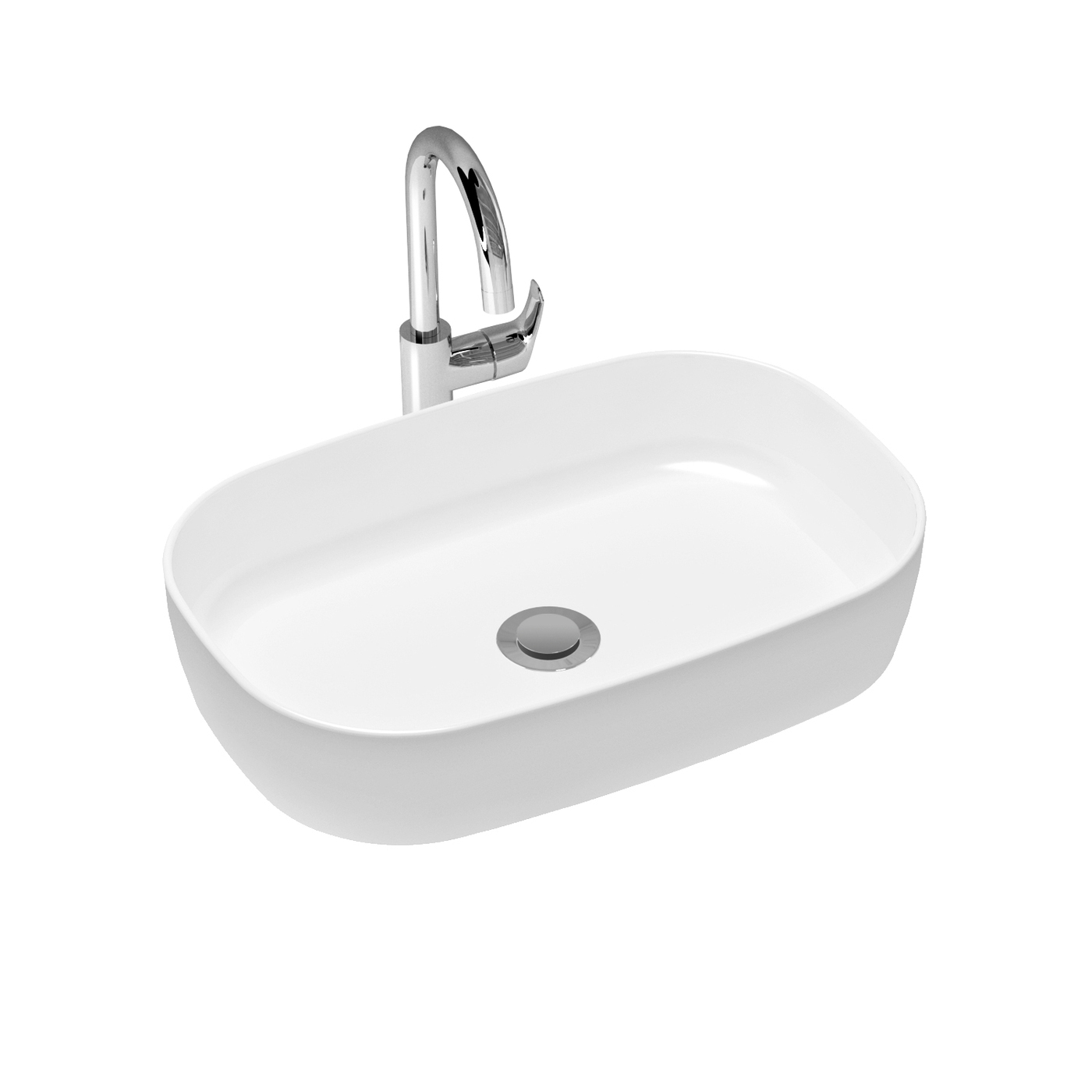 фото Комплект 2 в 1 lavinia boho bathroom sink slim 21510195, накладная раковина 54 см