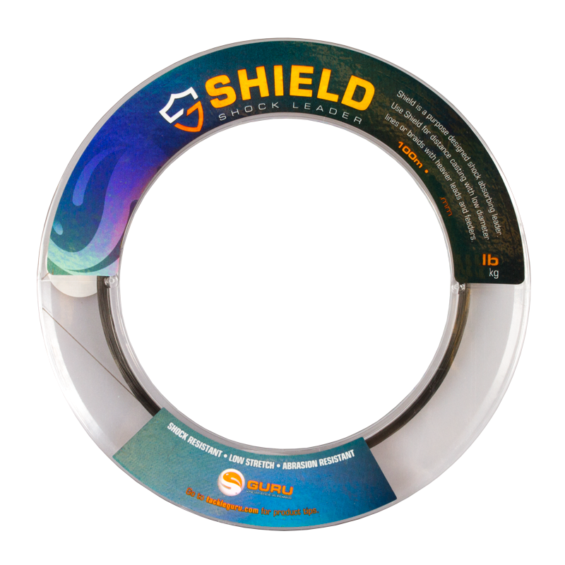 фото Леска монофильная guru shield shockleader line 0,28 мм, 100 м, 3,62 кг, прозрачный