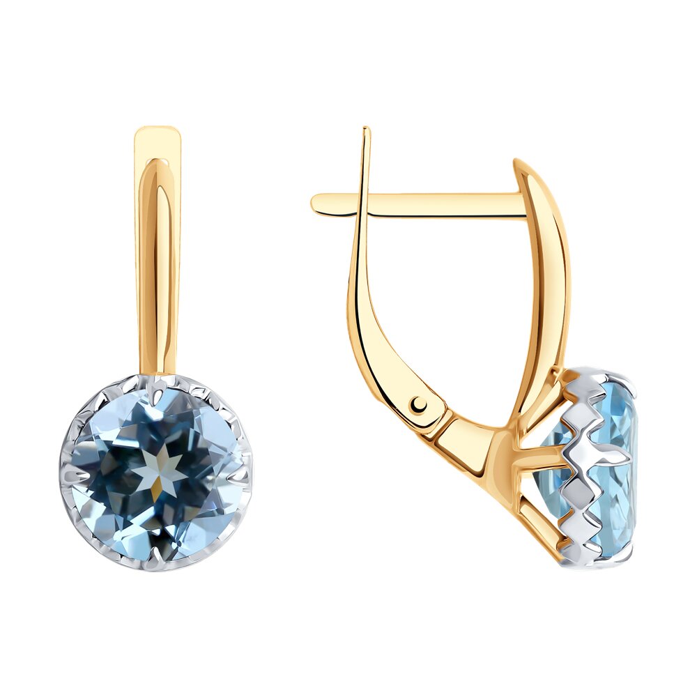 

Серьги из красного золота Diamant 51-320-01770-1, топаз, 51-320-01770-1