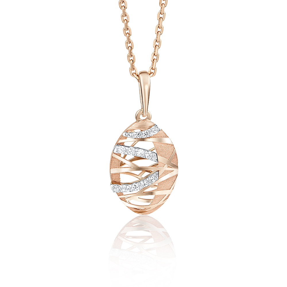 

Кулон из белого золота/красного золота PLATINA jewelry 03-2749-00-401-1111-48, фианит, 03-2749-00-401-1111-48