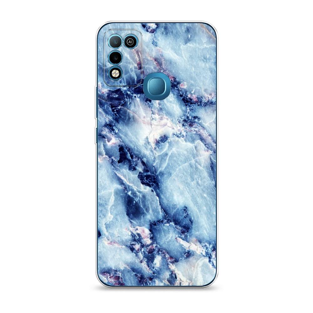 

Чехол на Infinix HOT 10 Play/HOT 11 Play "Мрамор с синими прожилками", Синий, 3100650-3