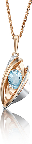 

Кулон из белого золота/красного золота PLATINA jewelry 03-2759-00-201-1111-46, топаз, 03-2759-00-201-1111-46
