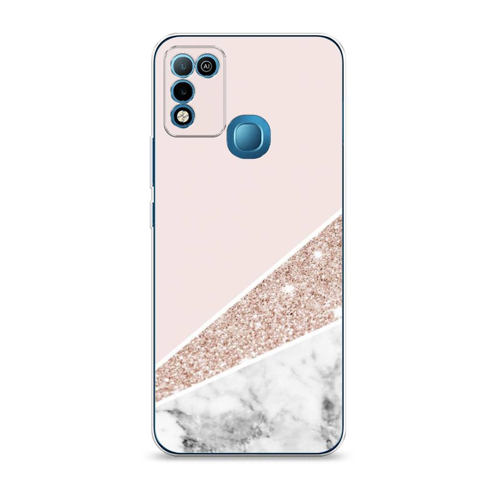 

Чехол на Infinix HOT 10 Play/HOT 11 Play "Блестящий розовый мрамор", 3100650-3