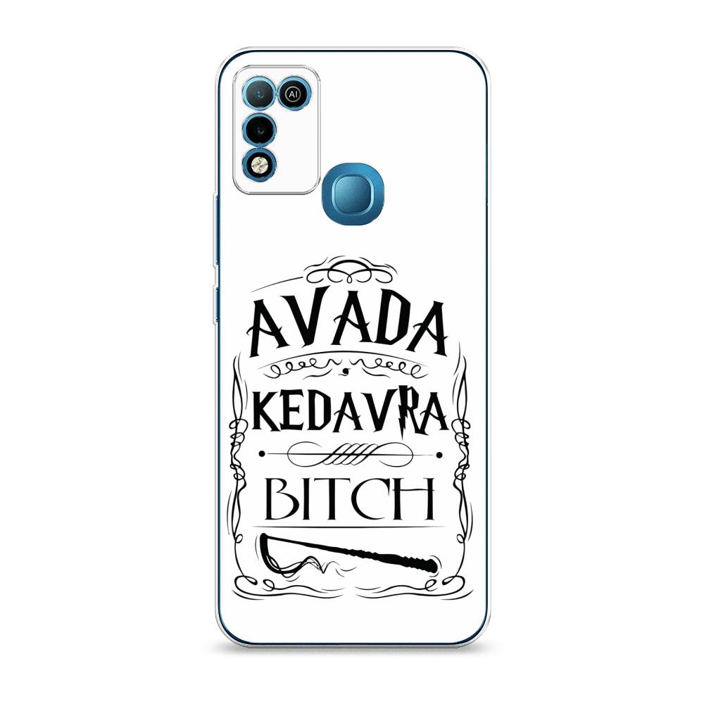 

Чехол на Infinix HOT 10 Play/HOT 11 Play "Avada kedavra bitch", Белый;серый;черный, 3100650-6