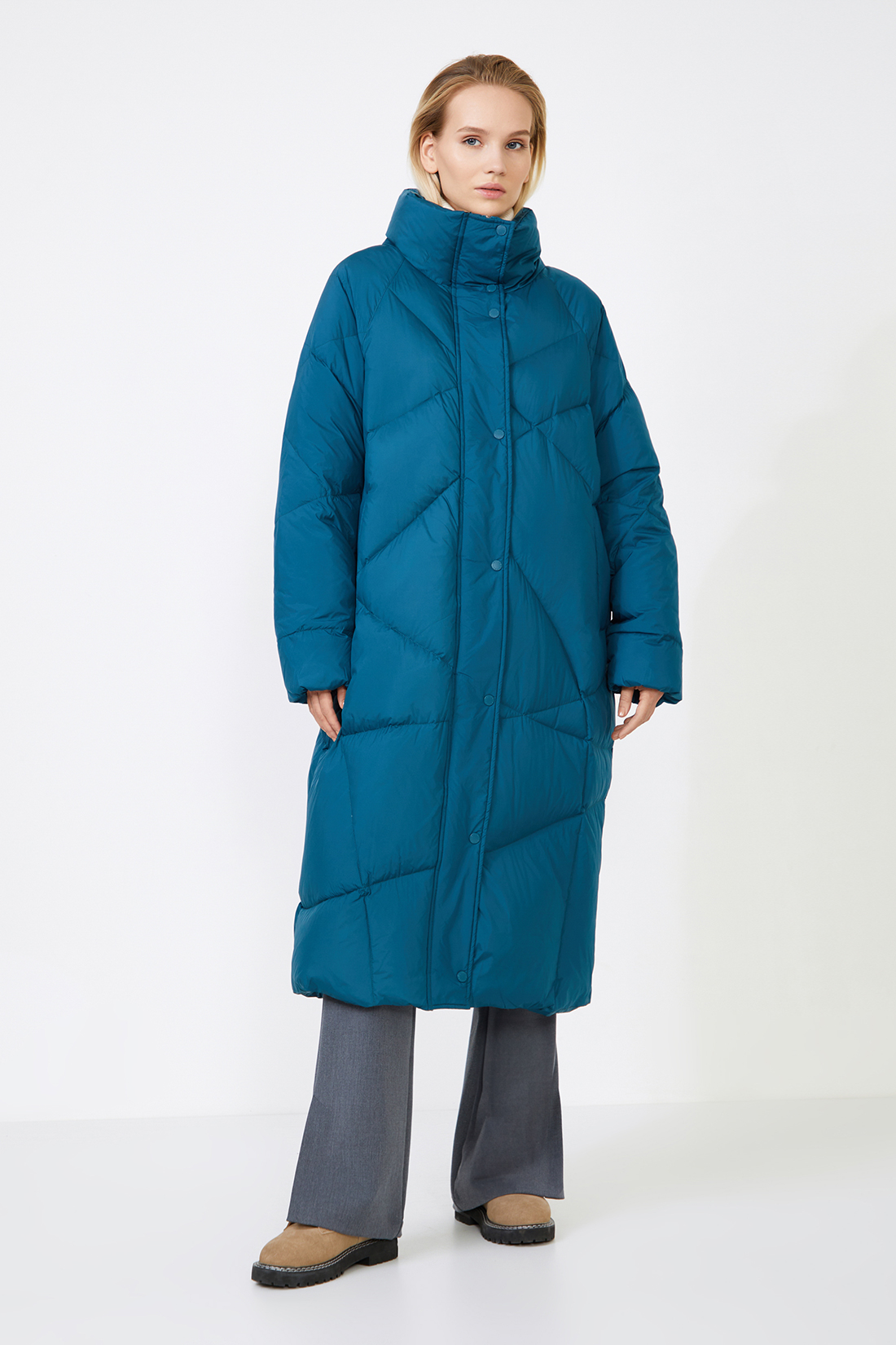 

Пуховик женский Baon B0223502 бирюзовый L, B0223502