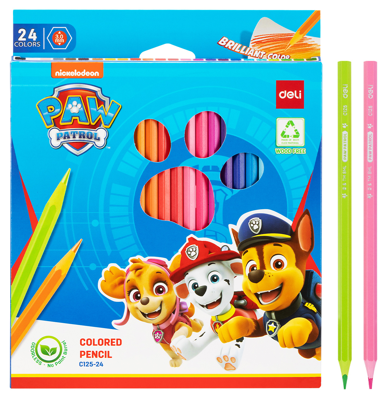 Карандаши цветные Deli C125-24 Paw Patrol (24шт)