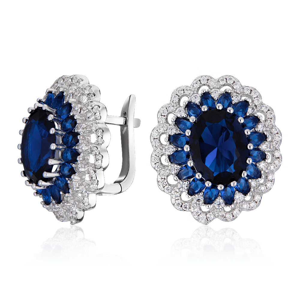 

Серьги из серебра с фианитом ЮВЕЛИР КАРАТ AA80002-E, AA80002-E