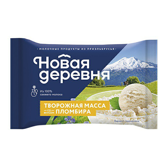 Творожная масса Новая Деревня со вкусом пломбира 15,5% 180 г