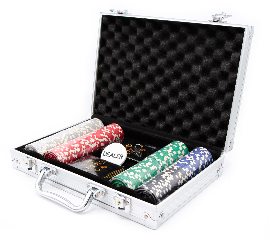 фото Набор из 200 фишек для покера с номиналом фабрика покера