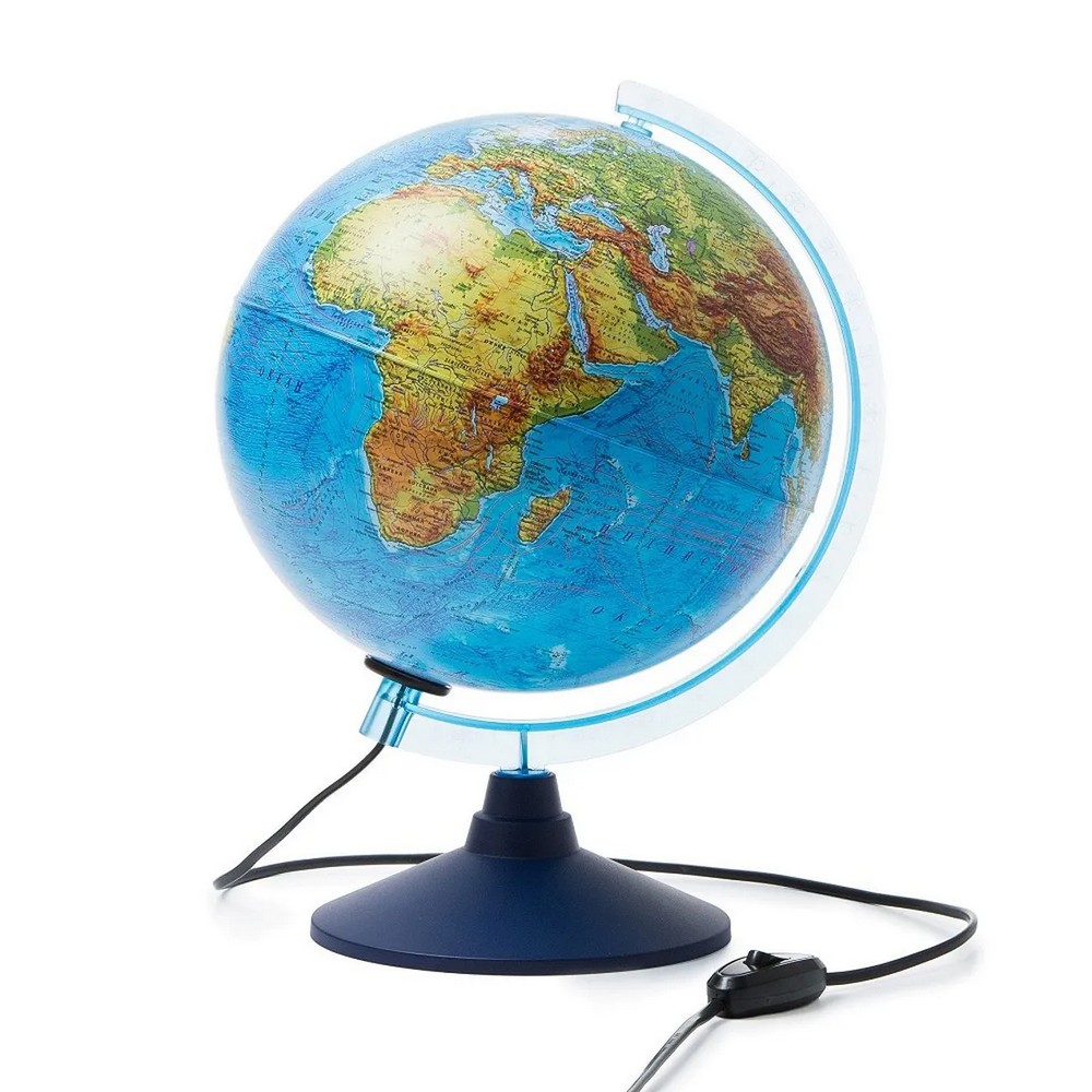 Globen Интерактивный глобус Земли физико-политический с LED-подсветкой, 25 см., VR-очки... globen глобус физико политический рельефный 25 см с подсветкой