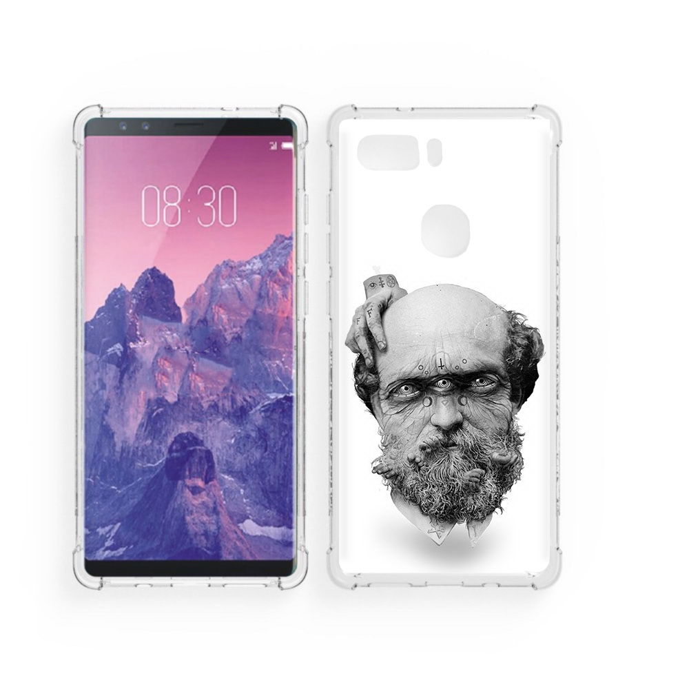 Чехол MyPads Tocco для ZTE Nubia Z17S страшный бородатый мужчина абстракция
