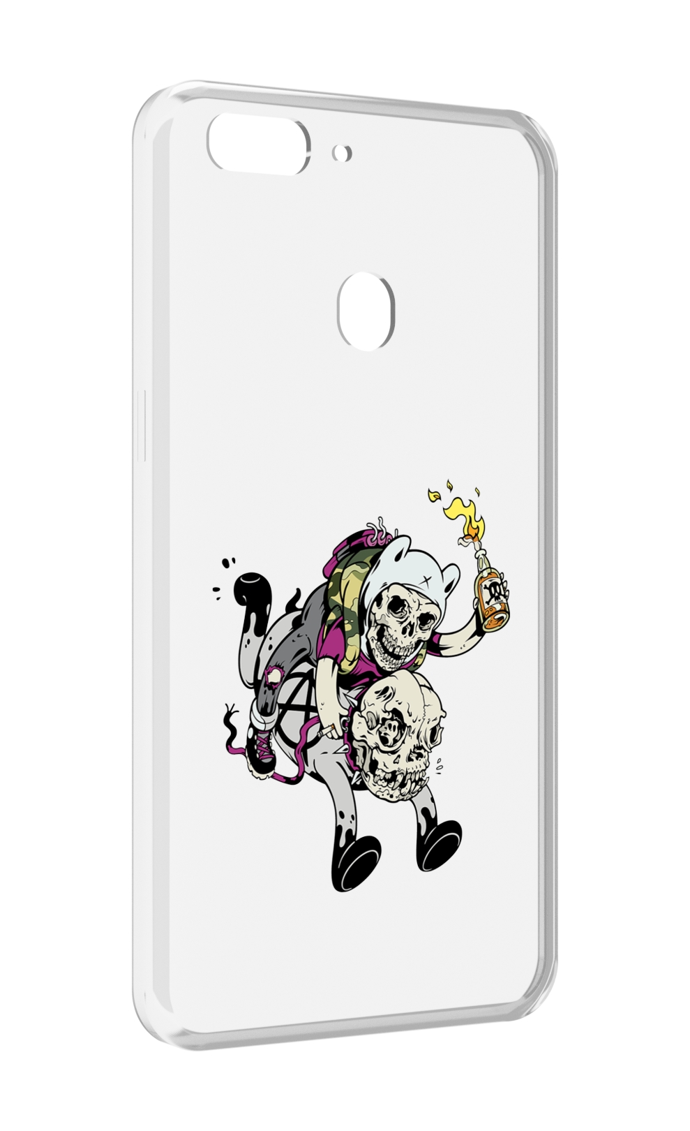 

Чехол MyPads время приключений скелеты для Oppo Realme 2, Прозрачный, Tocco