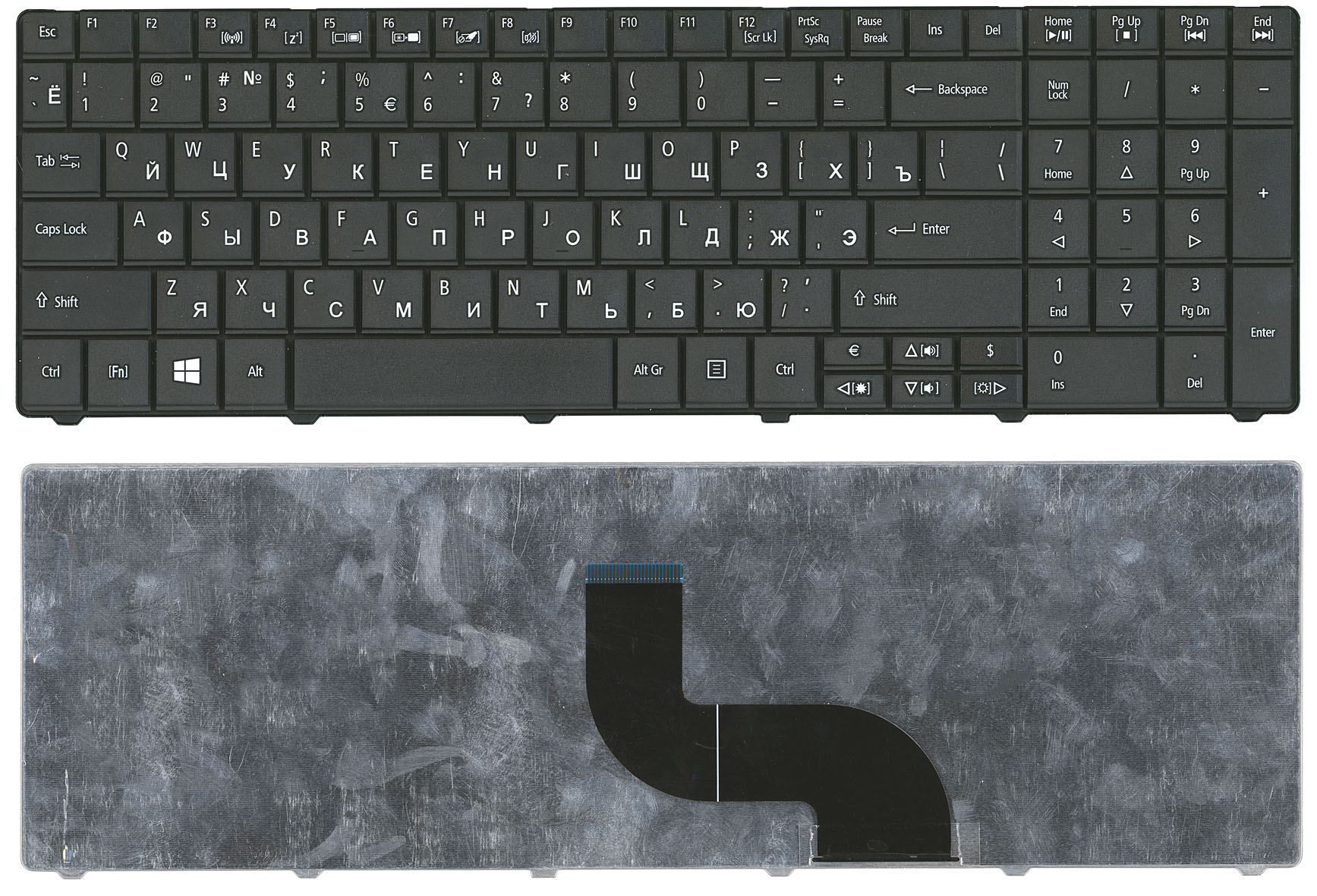 Клавиатура для ноутбука Acer Aspire E1-521/E1-531/E1-571 черная